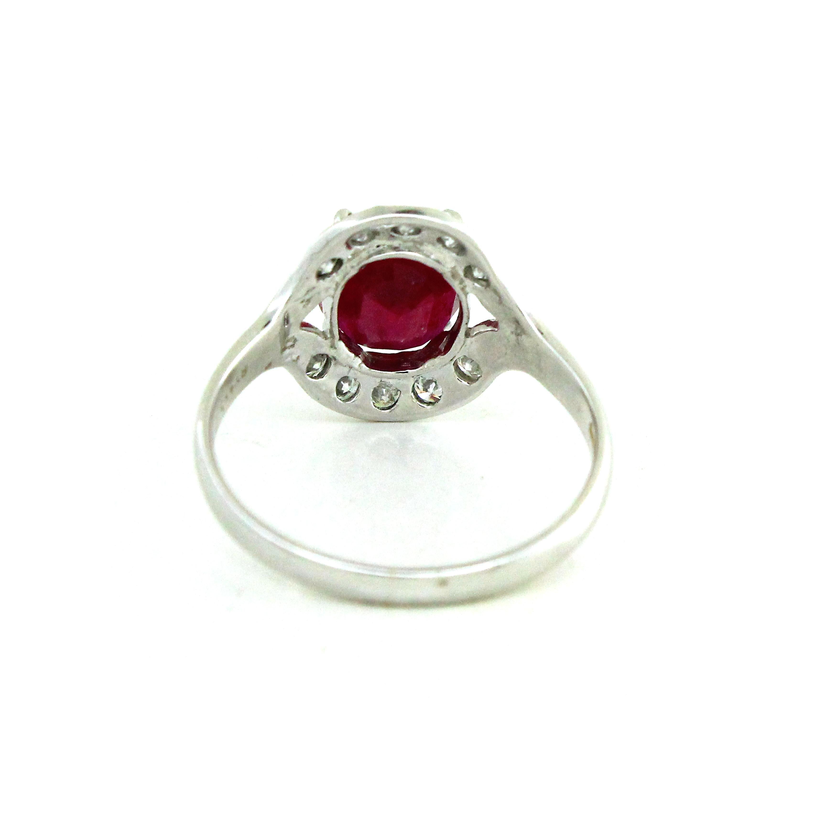 Modern 3.48 carats of Ruby ring  For Sale