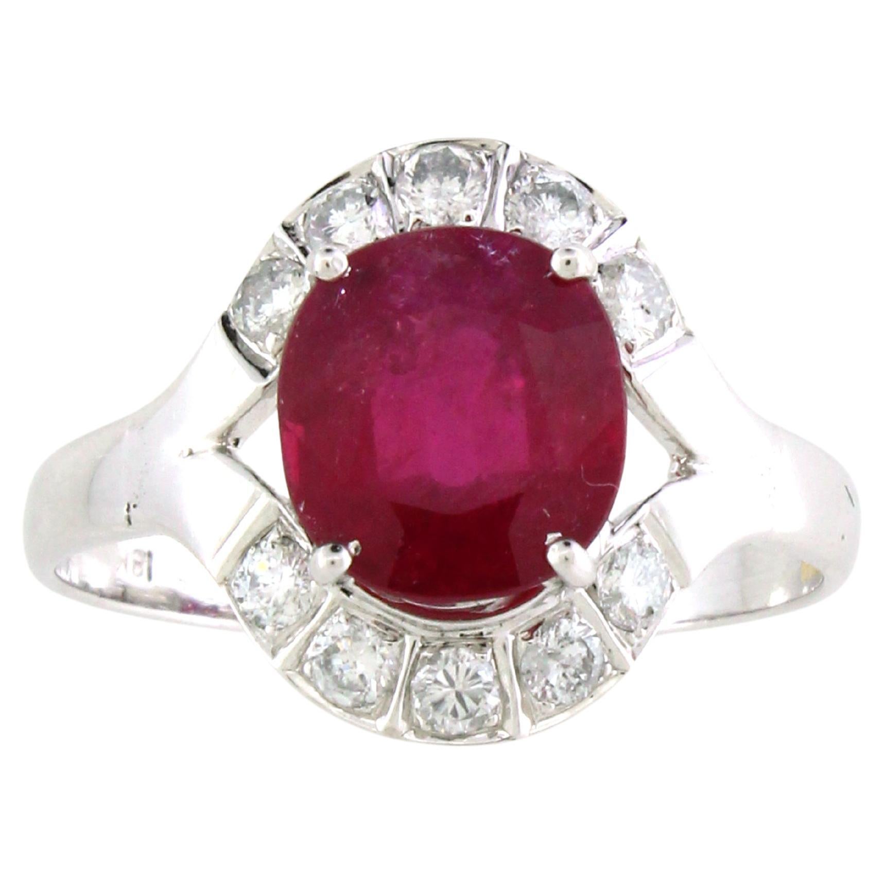 3.48 carats of Ruby ring  For Sale