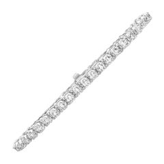 3.48 Carats Total Round Brilliant Cut Diamond Tennis Bracelet in White Gold