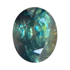 3.48ct Australian Deep Green Blue 'Teal' Sapphire Oval Cut Loose Gem