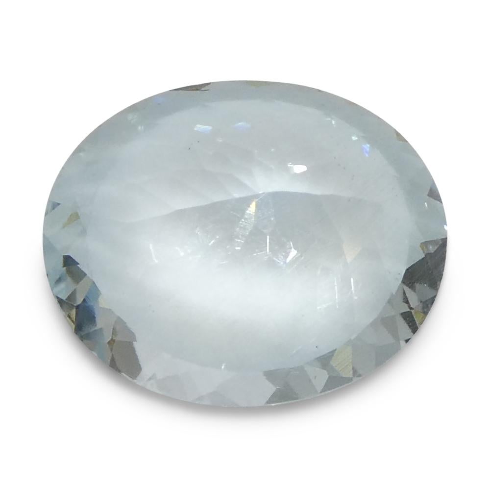 3.48 Karat ovaler blauer Aquamarin aus Brasilien, unerhitzt im Angebot 5