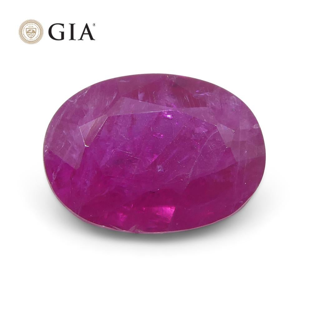 3,48ct Oval Taubenblutroter Rubin GIA zertifiziert Vietnam Unerhitzt 7