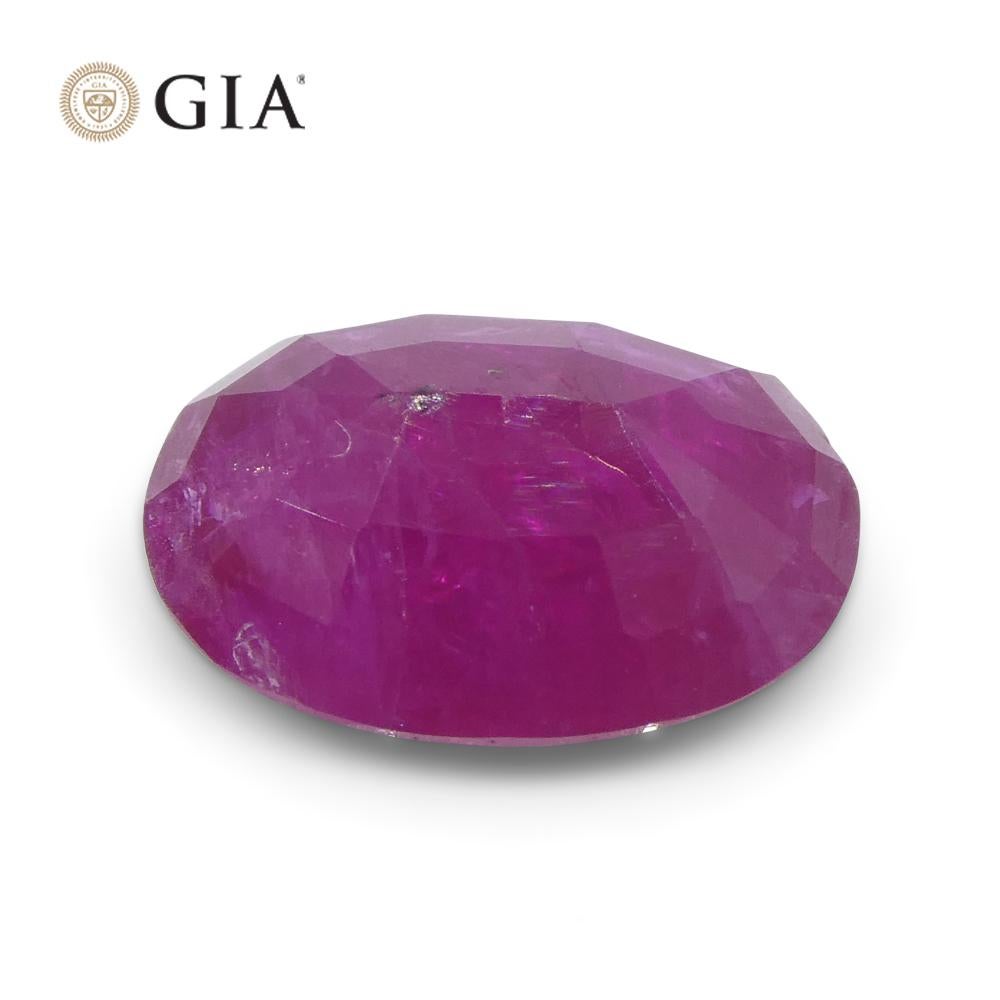 3,48ct Oval Taubenblutroter Rubin GIA zertifiziert Vietnam Unerhitzt 3