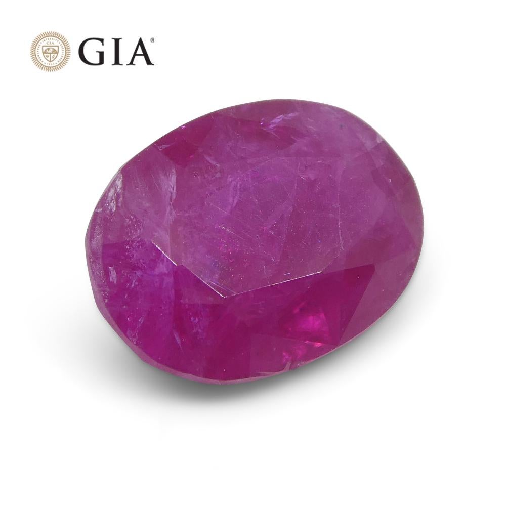 3,48ct Oval Taubenblutroter Rubin GIA zertifiziert Vietnam Unerhitzt 4