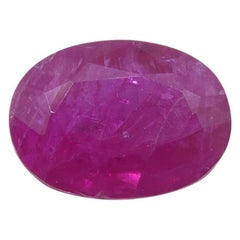 3,48ct Oval Taubenblutroter Rubin GIA zertifiziert Vietnam Unerhitzt