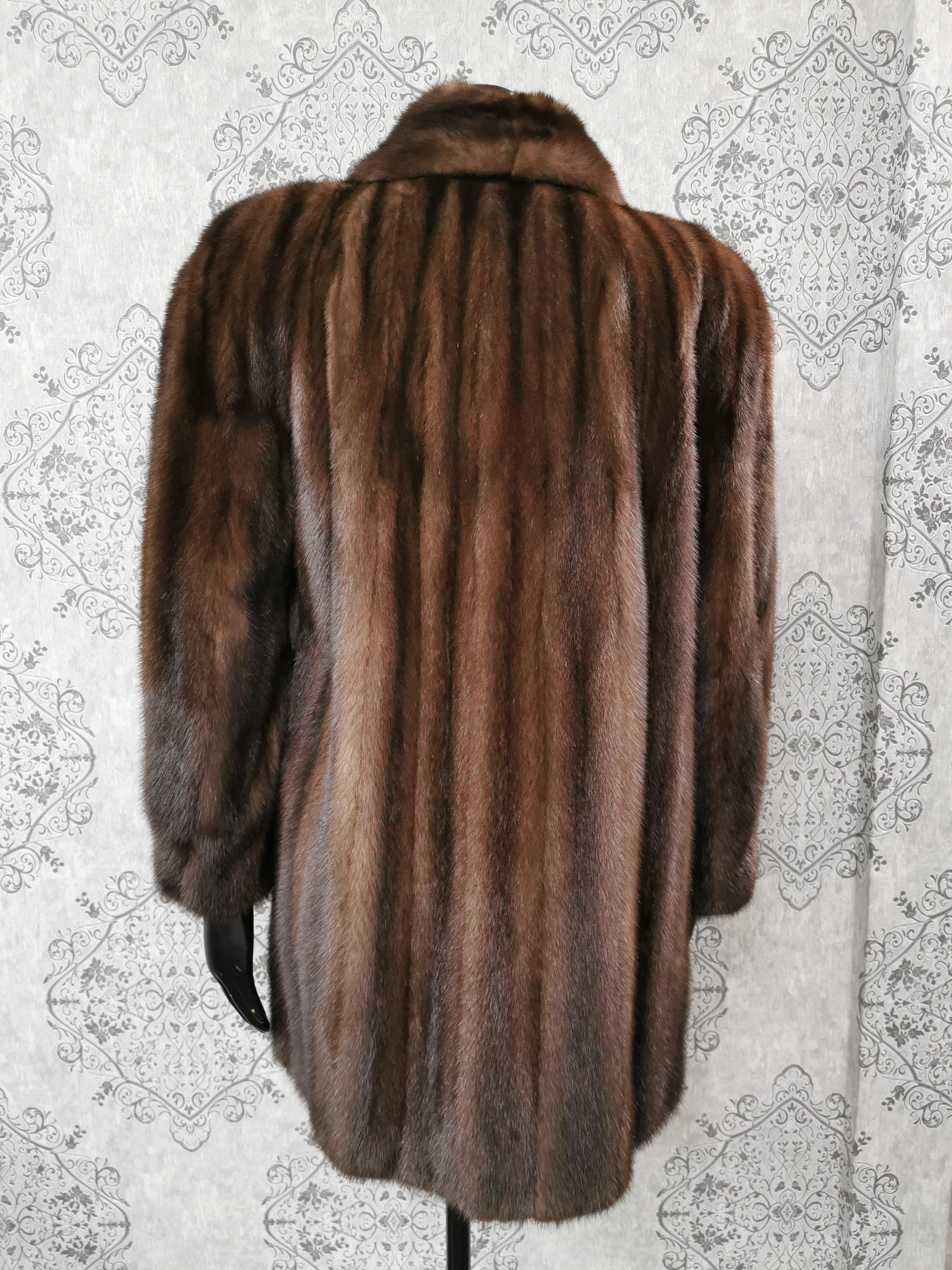 Women's Donna Karan New York for Birger Christensen Demi-Buff Mink Fur Coat (Size 12) For Sale