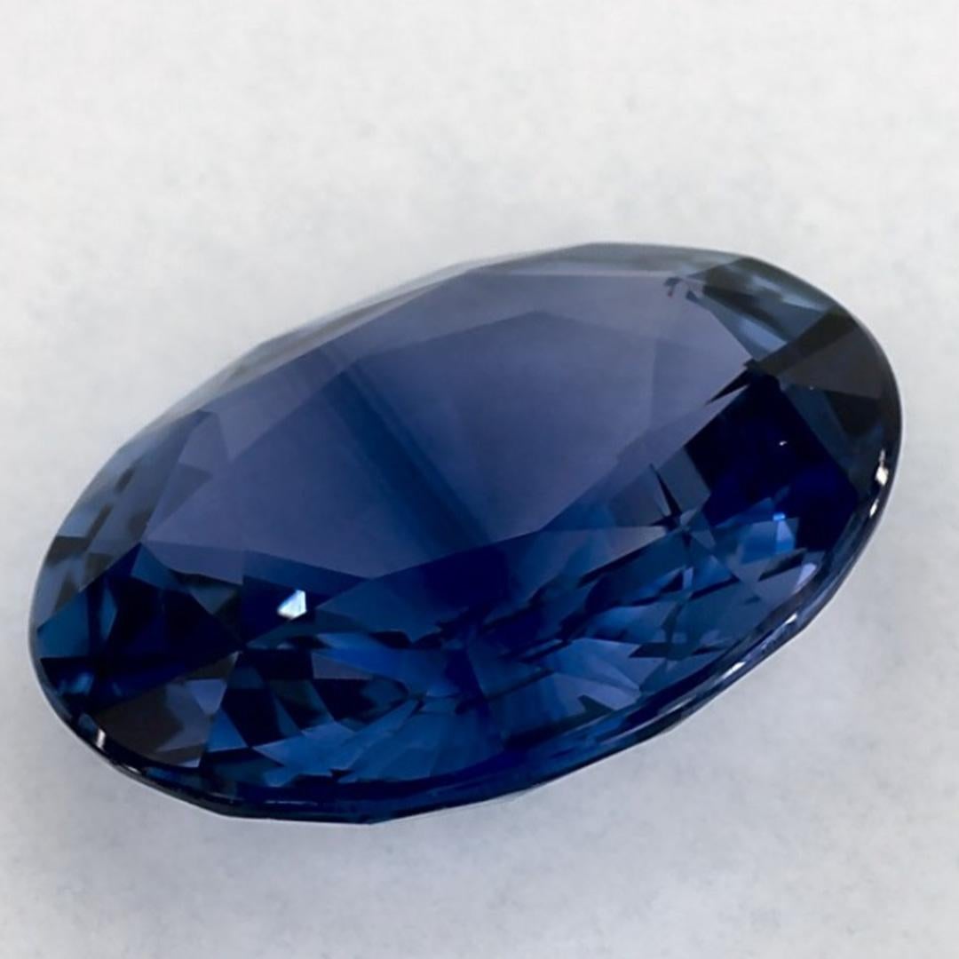 3.49 carati di zaffiro blu ovale sfuso in vendita 3