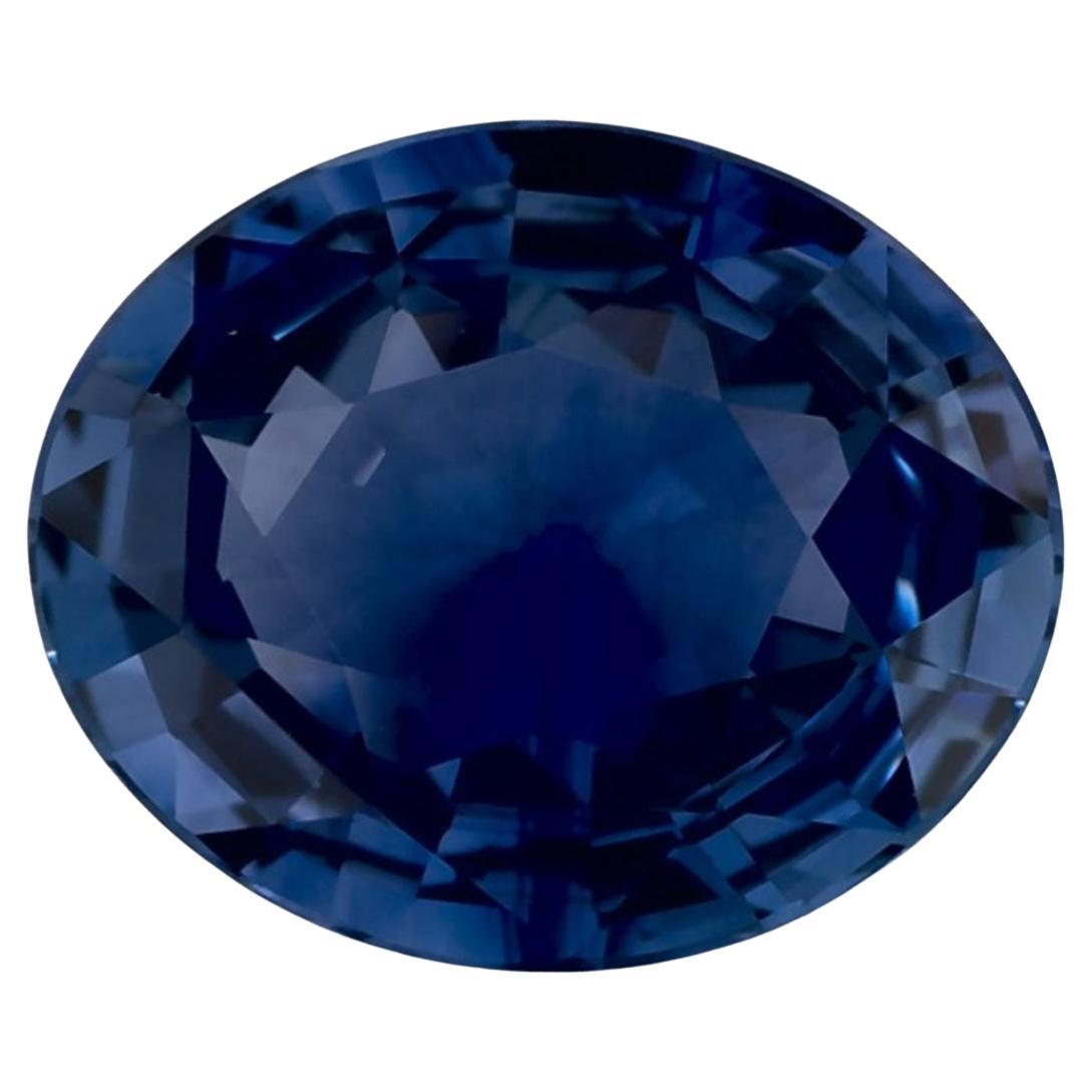 3.49 Ct Blue Sapphire Oval Loose Gemstone