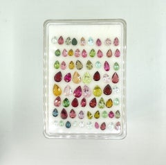34.90 Carats Multiple Colors Tourmaline Pear Cut Stone Natural Fine Gemstones