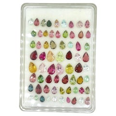 34.90 Carats Multiple Colors Tourmaline Pear Cut Stone Natural Fine Gemstones