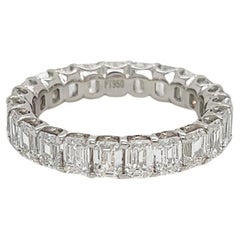 3.49 Total Carat Shared Prong Diamond Eternity Band in Platinum
