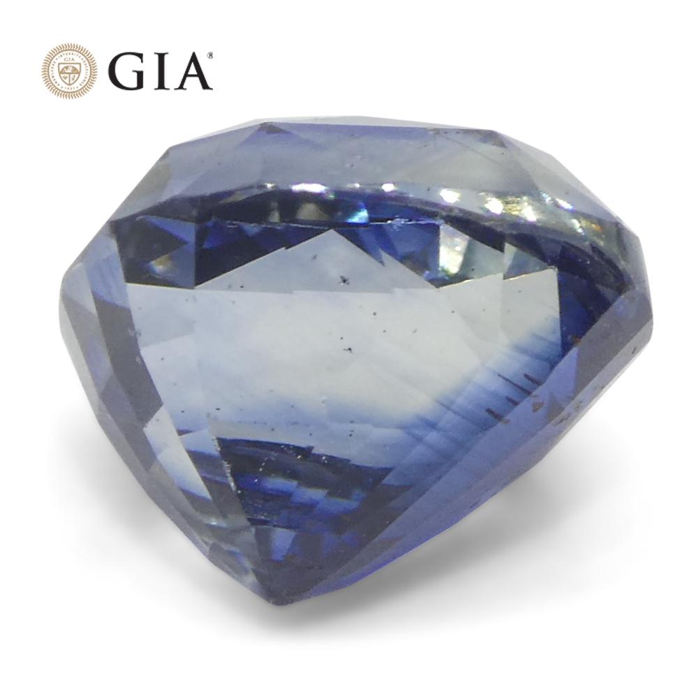 3.49ct Cushion Blue Sapphire GIA Certified Madagascar Unheated 6
