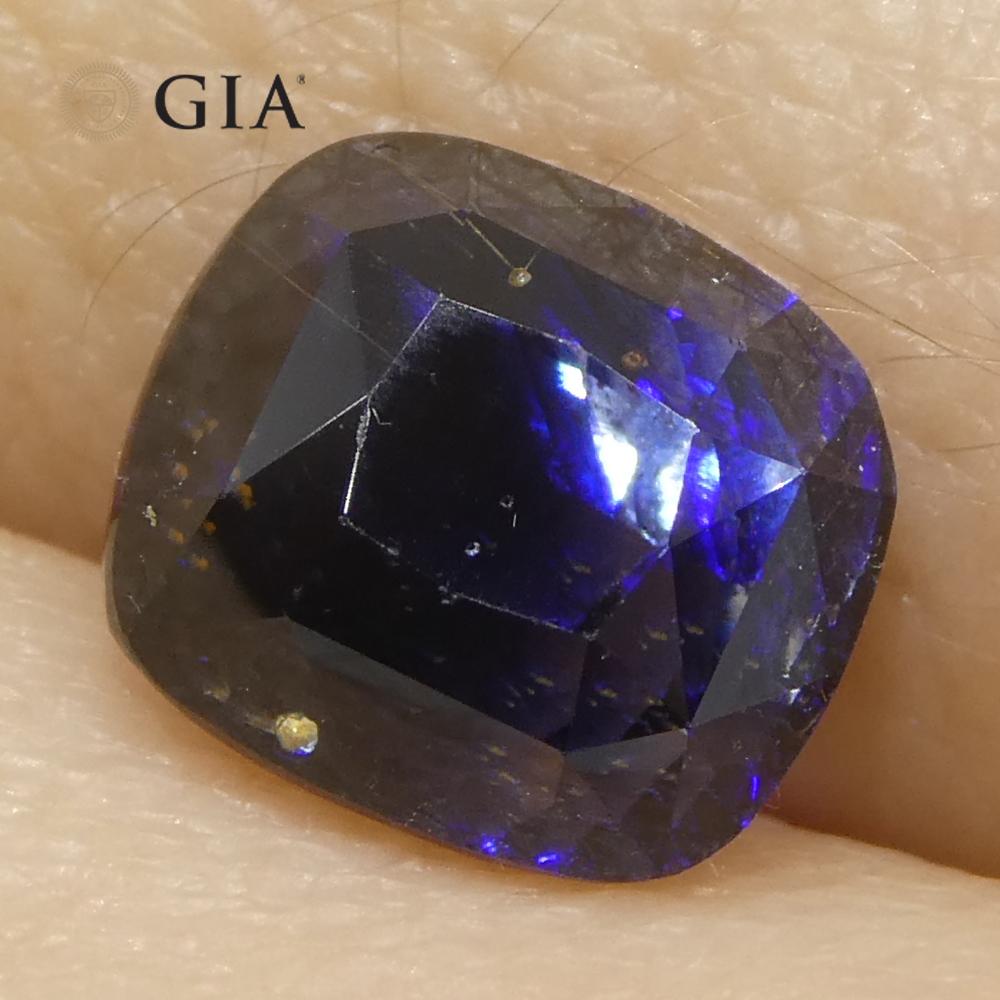 3.49ct Cushion Blue Sapphire GIA Certified Madagascar Unheated 8