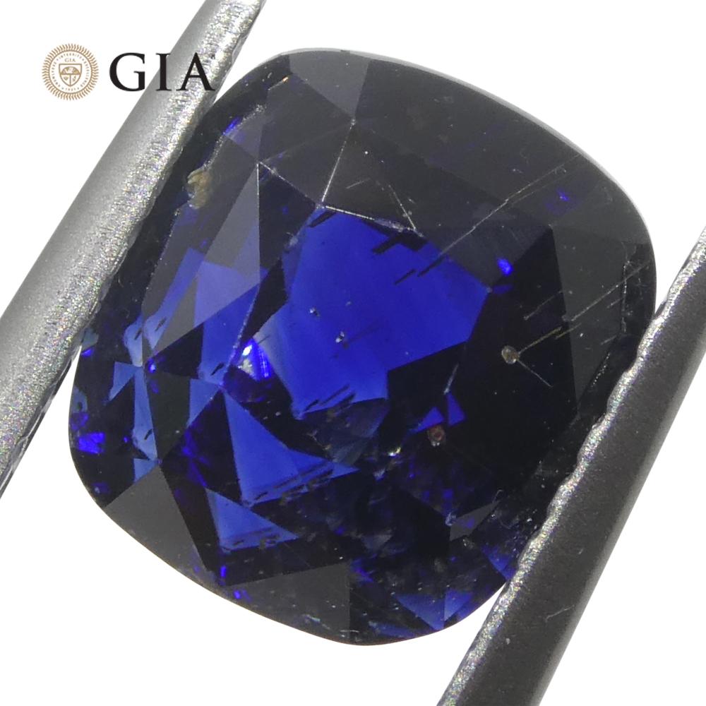 3.49ct Cushion Blue Sapphire GIA Certified Madagascar Unheated In New Condition In Toronto, Ontario