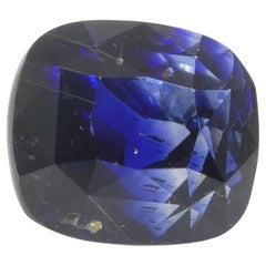 3.49ct Cushion Blue Sapphire GIA Certified Madagascar Unheated