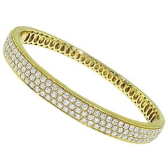 3.49ct Diamond Gold Bangle