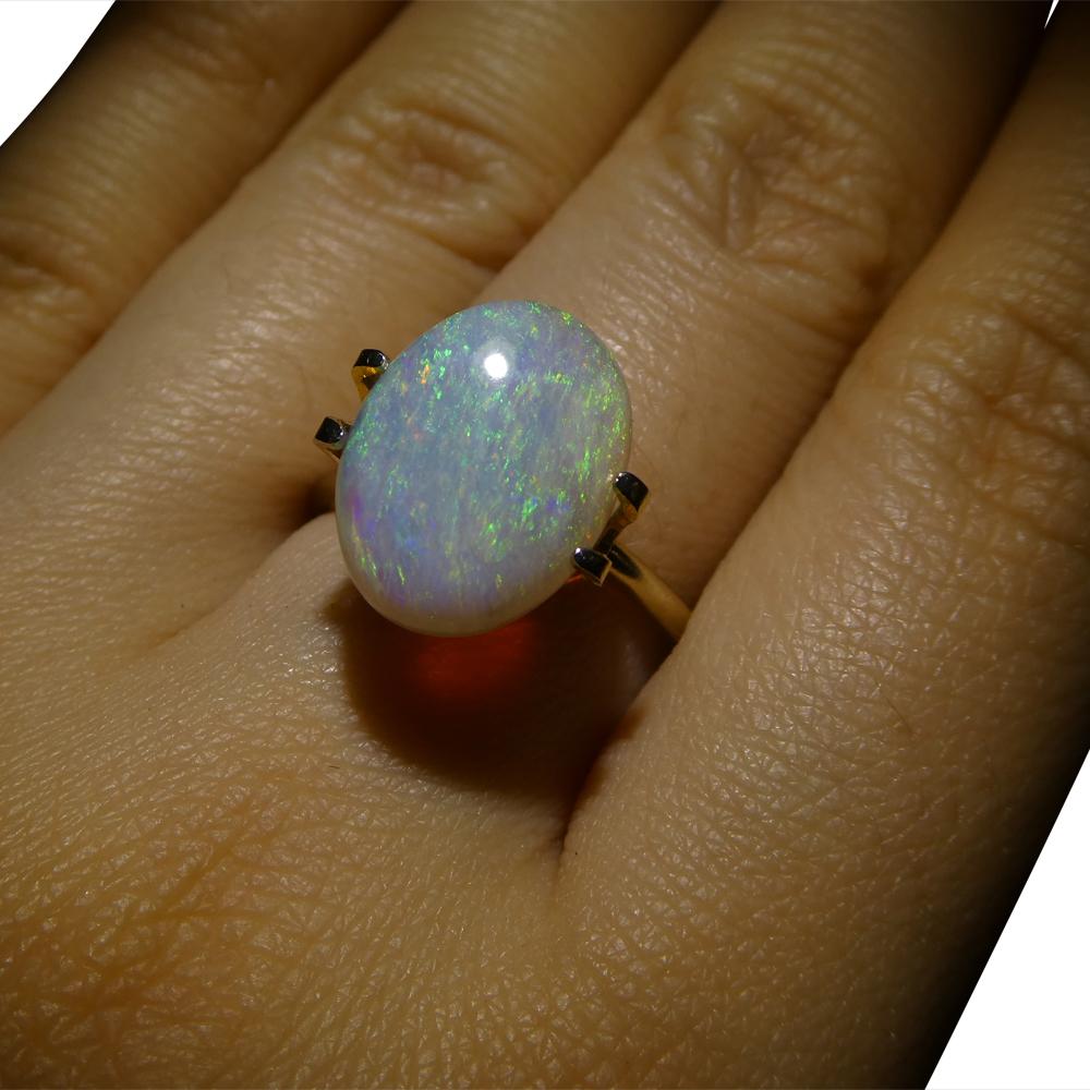 Description:

Gem Type: Opal
Number of Stones: 1
Weight: 3.49 cts
Measurements: 13.67 x 10.35 x 4.02 mm
Shape: Freeform Cabochon
Cutting Style Crown:
Cutting Style Pavilion:
Transparency: Translucent
Clarity: N/A
Colour: White
Hue: White
Tone: 3
