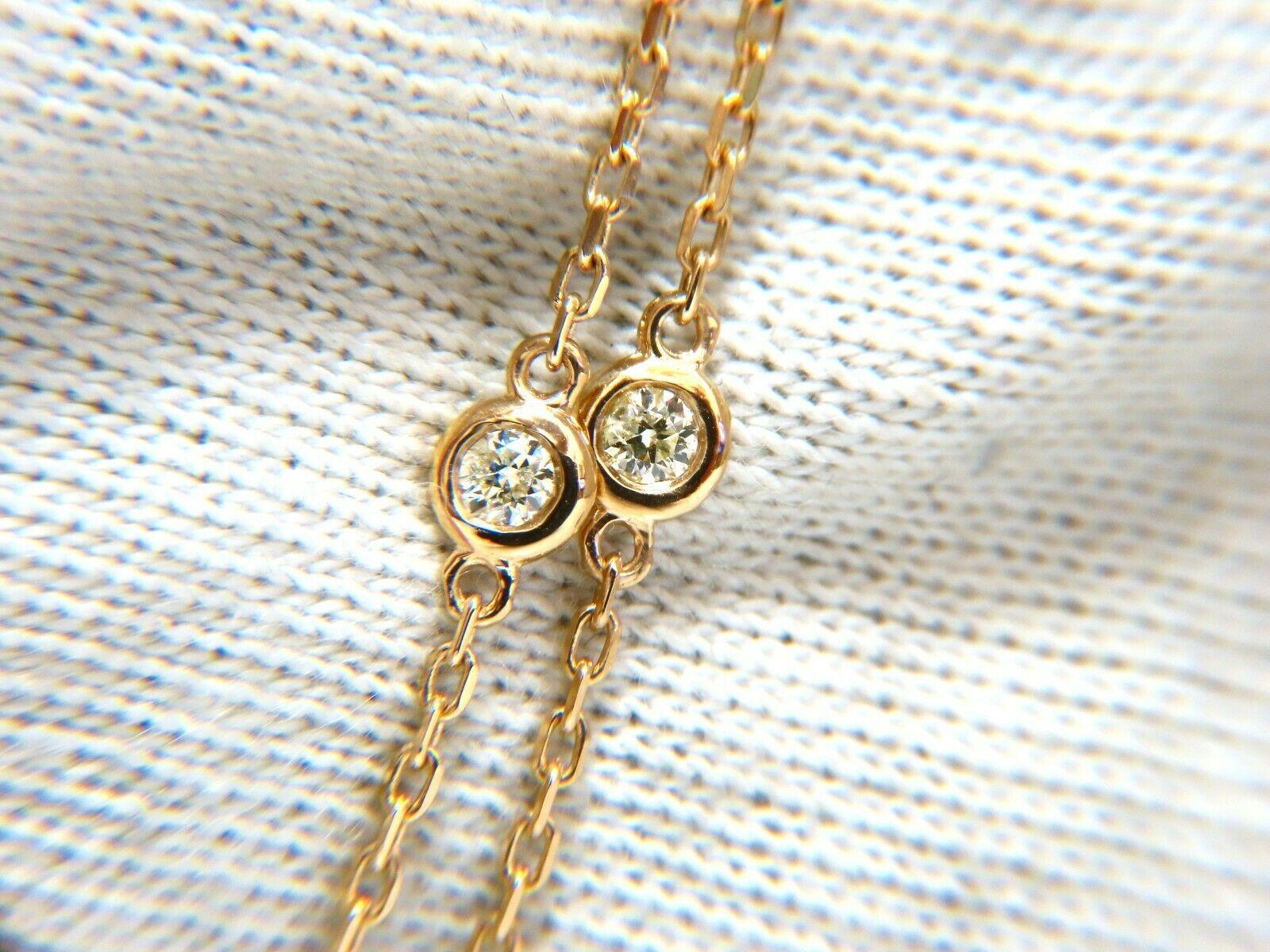 .34 Carat Natural Fancy Color Heart Diamond Necklace 14 Karat For Sale 4
