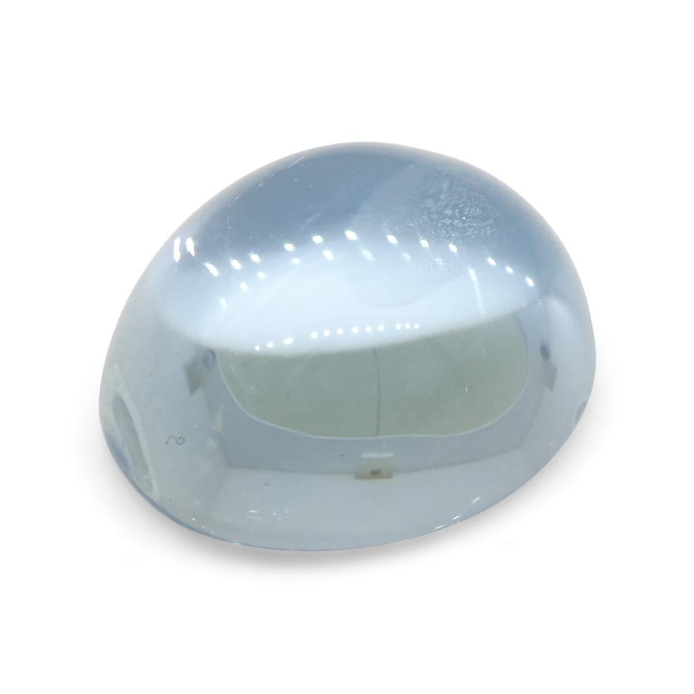 3.4ct Oval Cabochon Blue Aquamarine from Brazil For Sale 6