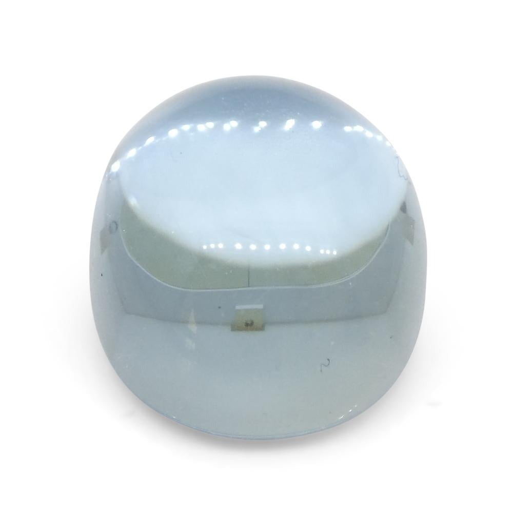 3.4ct Oval Cabochon Blue Aquamarine from Brazil For Sale 7