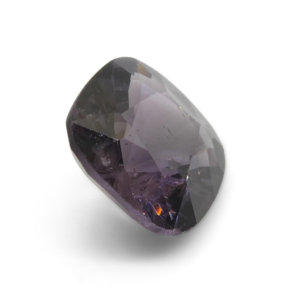3.4ct Spinello viola rettangolare a cuscino dalla Birmania in vendita 6