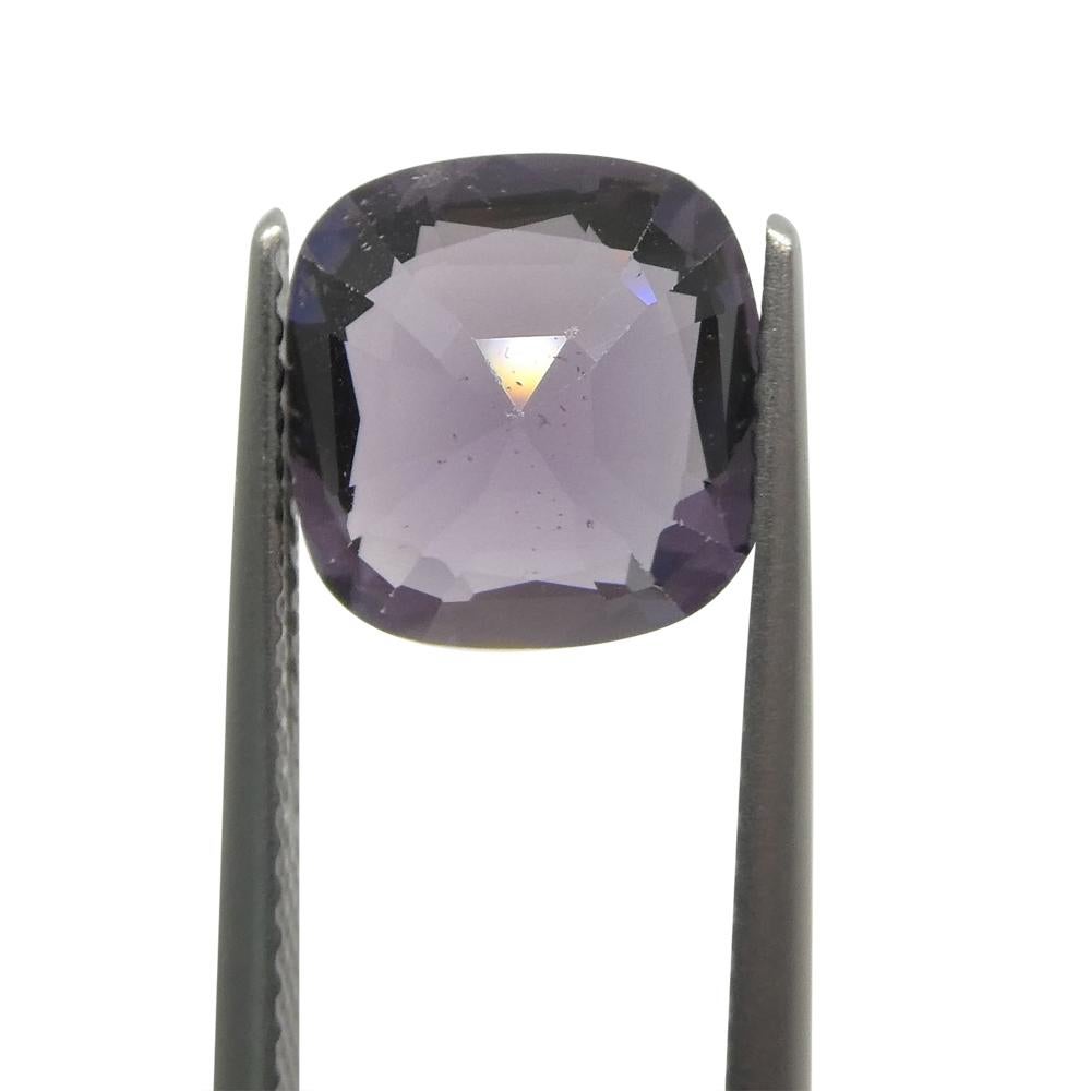 3.4ct Spinello viola rettangolare a cuscino dalla Birmania in vendita 8