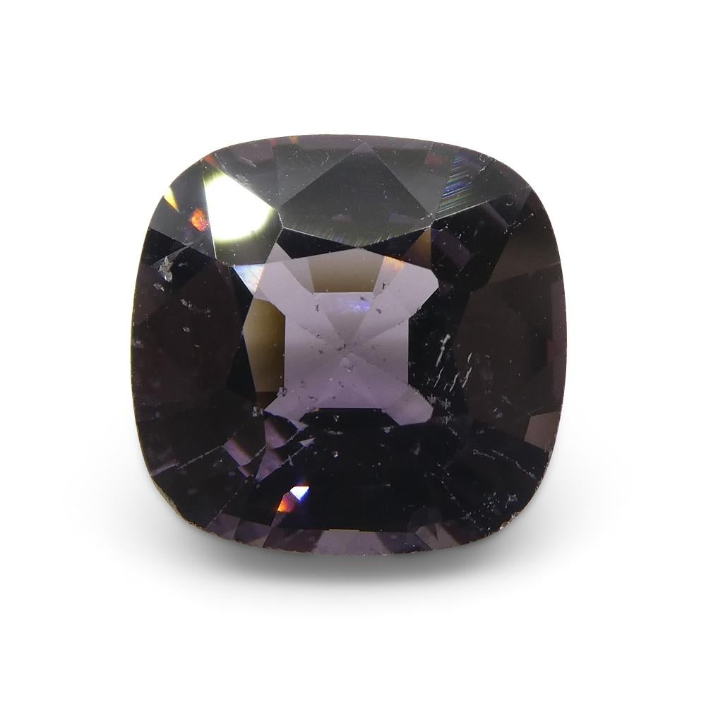 da uomo o donna 3.4ct Spinello viola rettangolare a cuscino dalla Birmania in vendita
