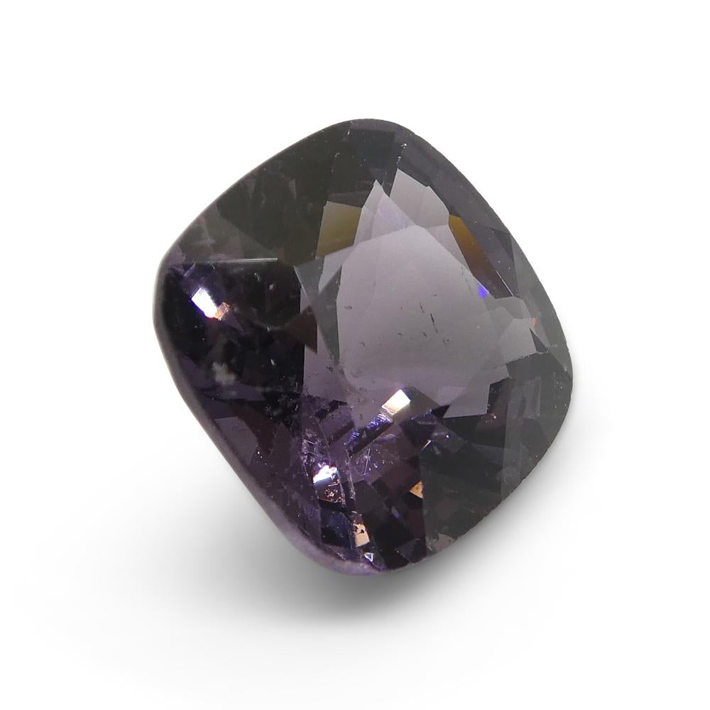 3.4ct Spinello viola rettangolare a cuscino dalla Birmania in vendita 2