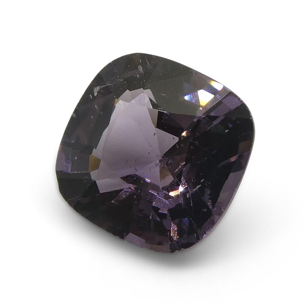 3.4ct Spinello viola rettangolare a cuscino dalla Birmania in vendita 3
