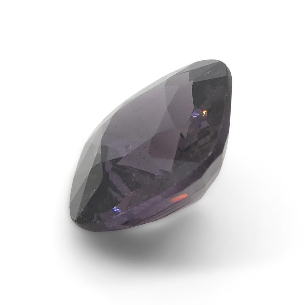 3.4ct Spinello viola rettangolare a cuscino dalla Birmania in vendita 4