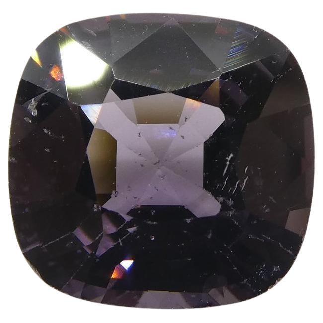 3.4ct Spinelle pourpre rectangulaire de Birmanie