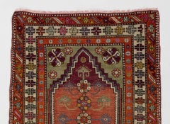 3.4x5 Ft Semi Antique Turkish Dazkiri Village Rug. a Joyful Collectors Carpet