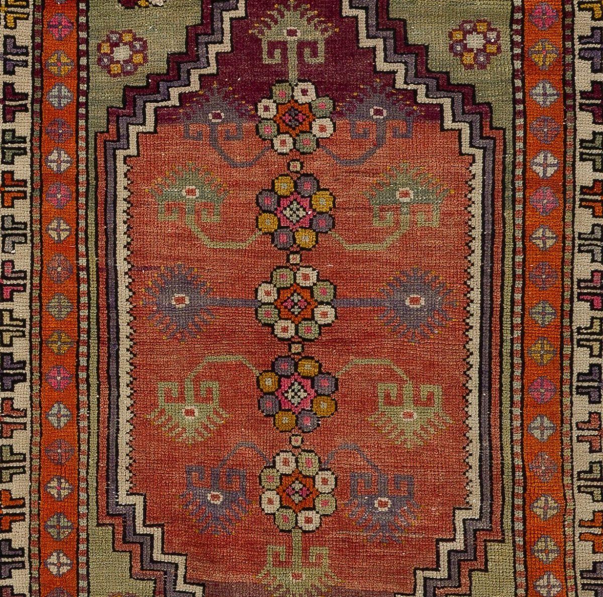 Hand-Knotted 3.4x5 Ft Semi Antique Turkish Dazkiri Village Rug. a Joyful Collectors Carpet For Sale