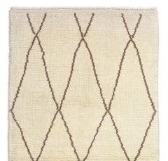 3.4x6 Ft Handmade Moroccan Tulu Rug, 100% Natural Wool, Custom Options Available