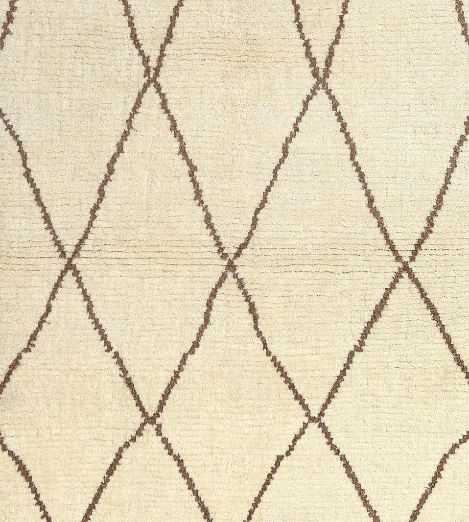 Marocchino Tappeto Tulu marocchino 3.4x6 Ft fatto a mano, 100% lana naturale, opzioni personalizzate disponibili in vendita