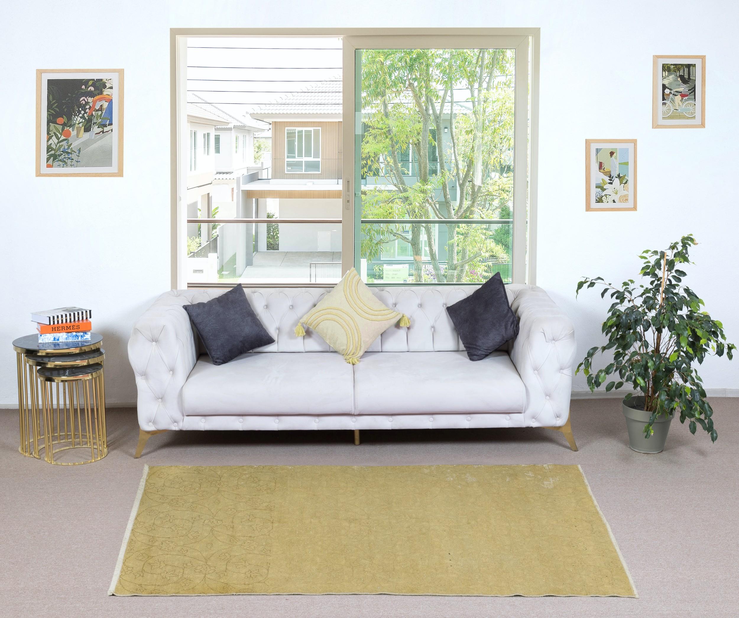 Our sun-faded rugs are all one-of-a-kind, hand-knotted, 50-70 year-old vintage pieces. They each boast their own singular handmade aesthetic drawn from the centuries-old Turkish rug-weaving traditions. These rugs are made completely of sheep’s wool,