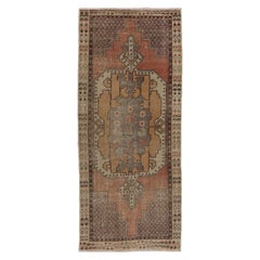 3.4x8.4 Ft Unique Handmade Vintage Turkish Tribal Rug, Ca 1930, Floor Covering