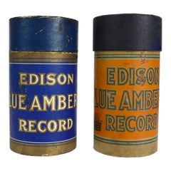 35 cilindri fonografici d'epoca Edison Amberol e Gold, stampati, 1910 circa