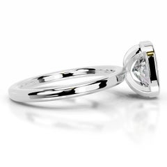 3.5 Carat Cushion Statement Brilliant White / G color SI 14K White Gold