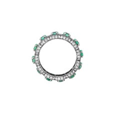 3.5 Carat Diamond and Emerald Band Ring