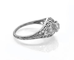 .35 Carat Diamond Antique Engagement Ring 18 Karat White Gold