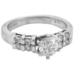 .35 Carat Diamond Estate Engagement Ring Platinum