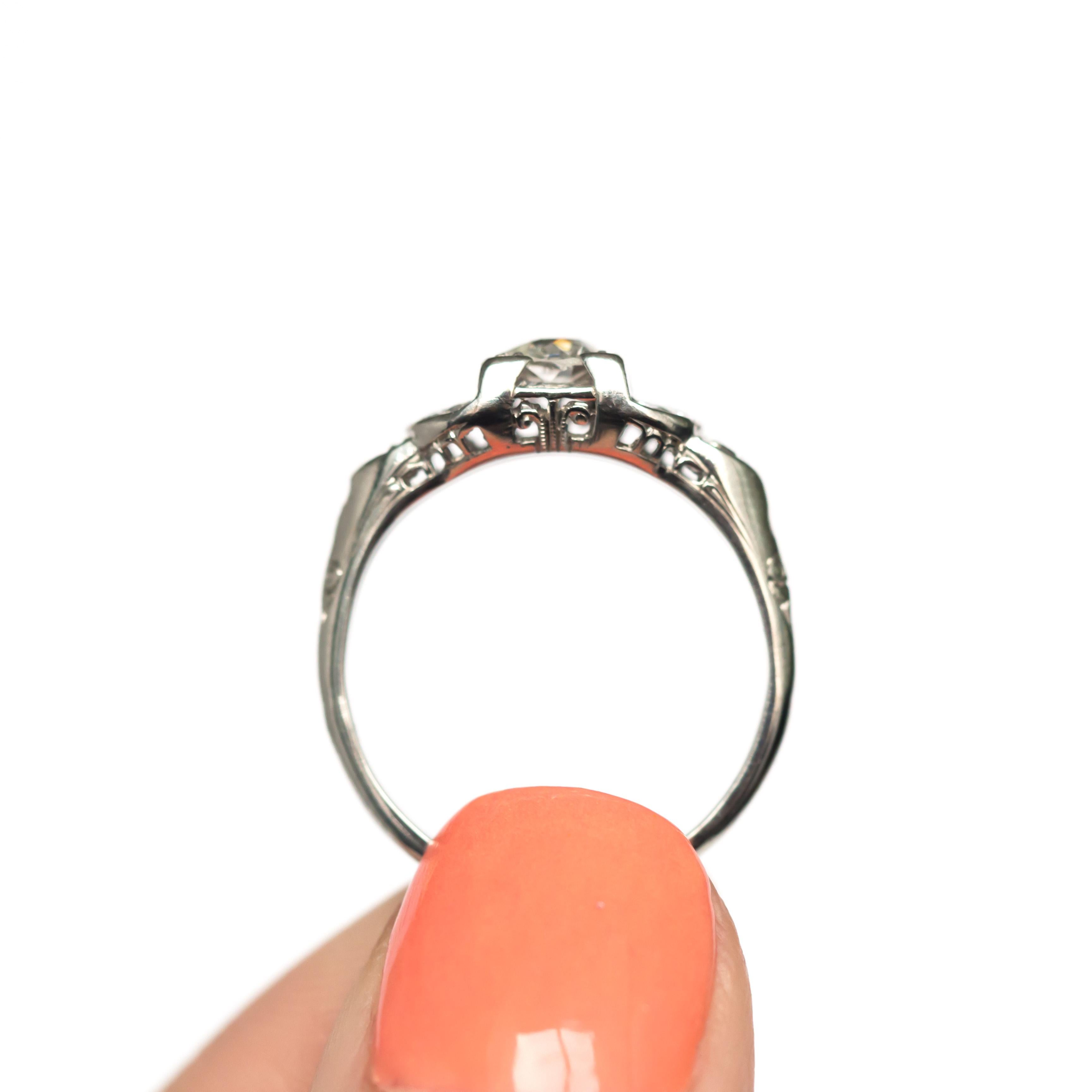 Bague de fiançailles en platine avec diamants de 0,35 carat Unisexe en vente