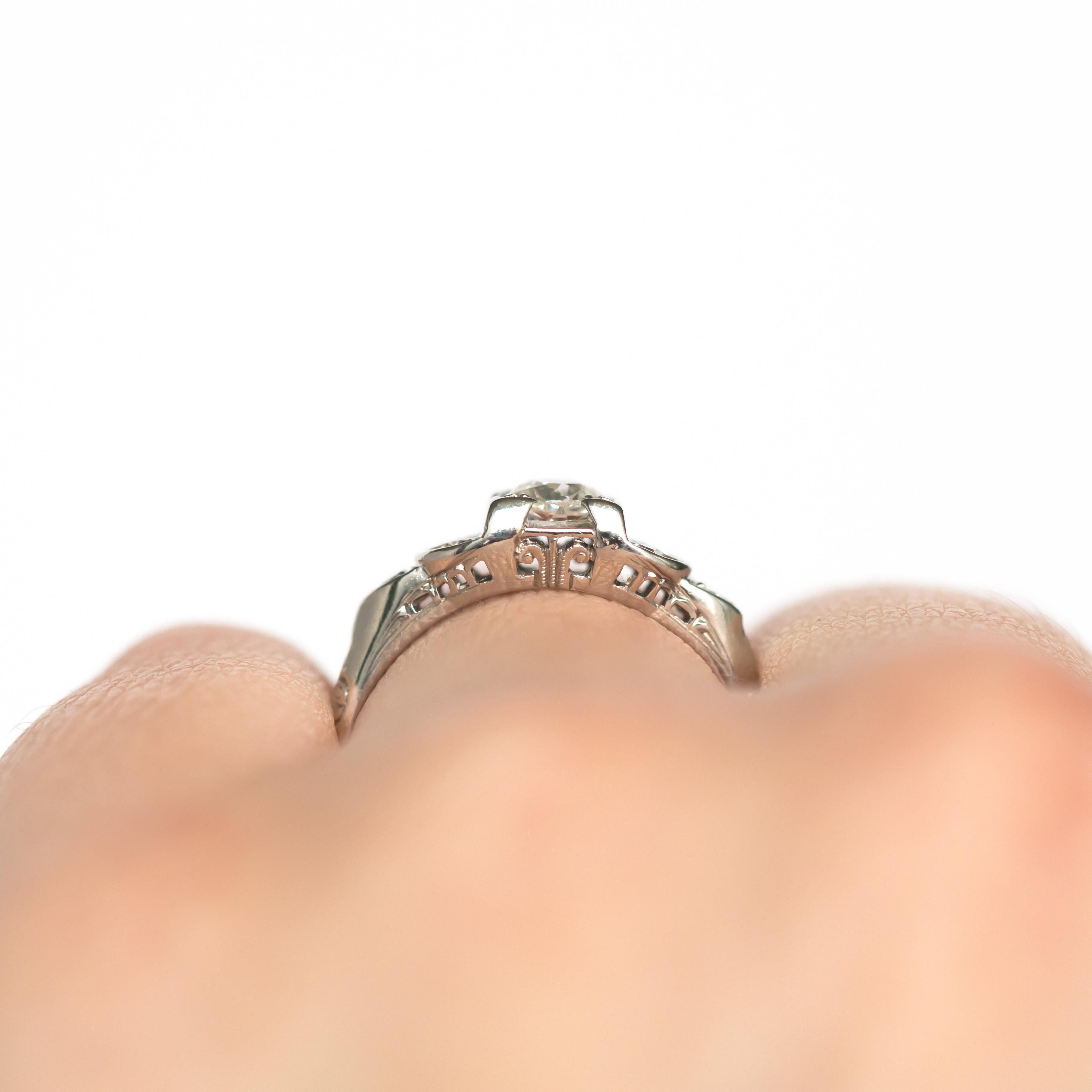 Bague de fiançailles en platine avec diamants de 0,35 carat en vente 3