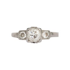 Antique .35 Carat Diamond Platinum Engagement Ring