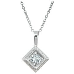 .35 Carat Diamond Platinum Pendant Necklace