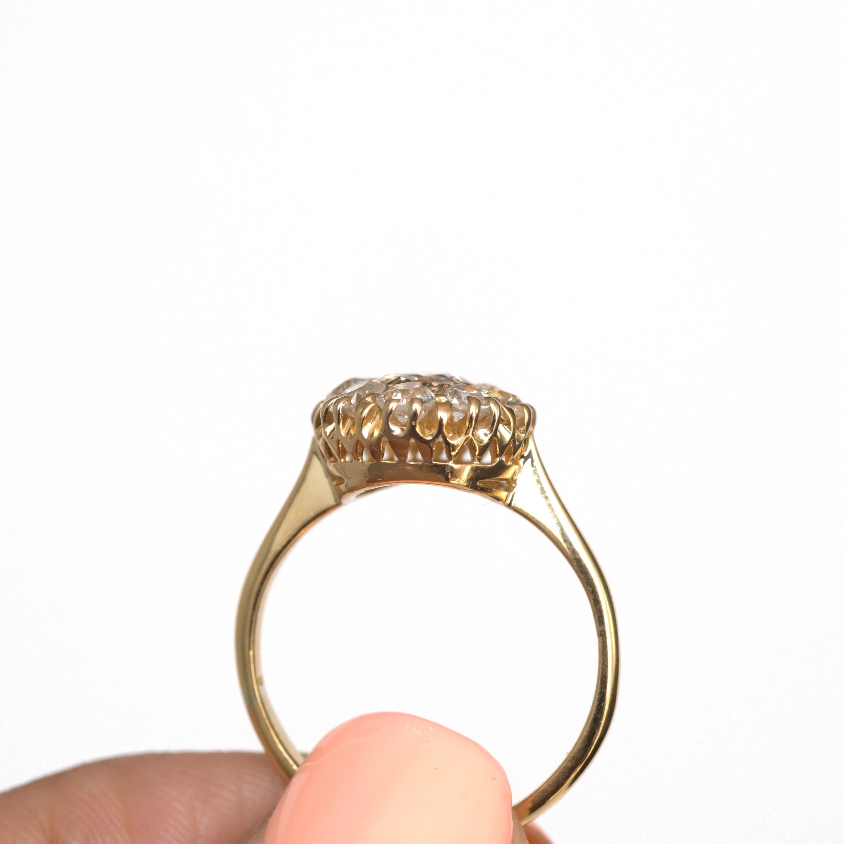 .35 Carat Diamond Yellow Gold Engagement Ring In Good Condition In Atlanta, GA