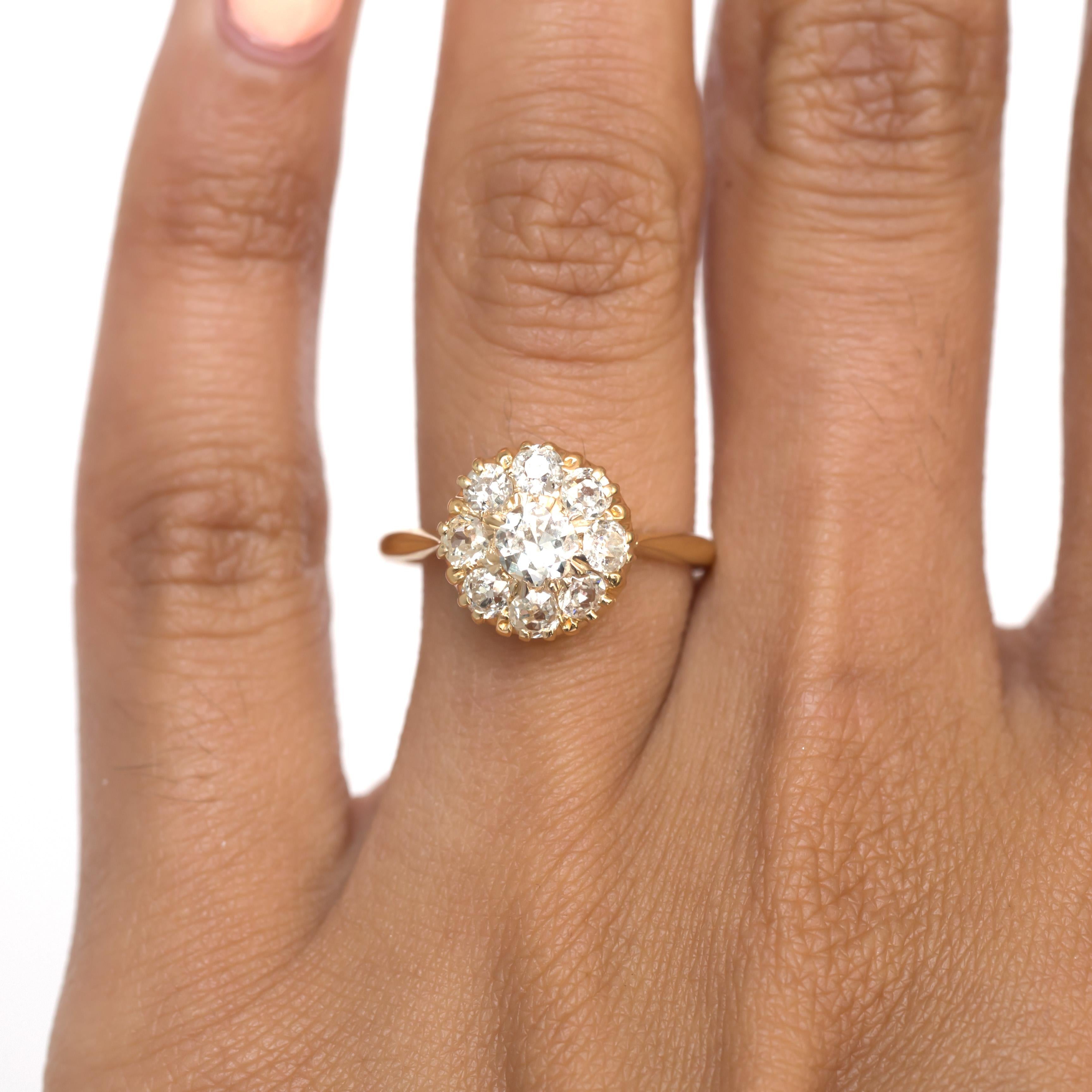 Women's or Men's .35 Carat Diamond Yellow Gold Engagement Ring