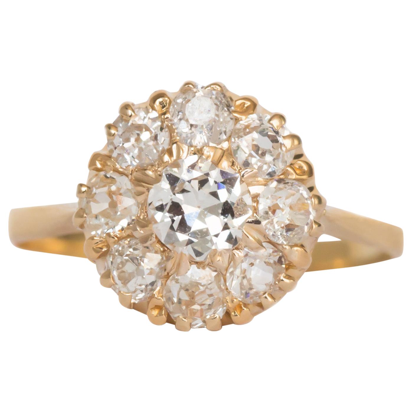 .35 Carat Diamond Yellow Gold Engagement Ring