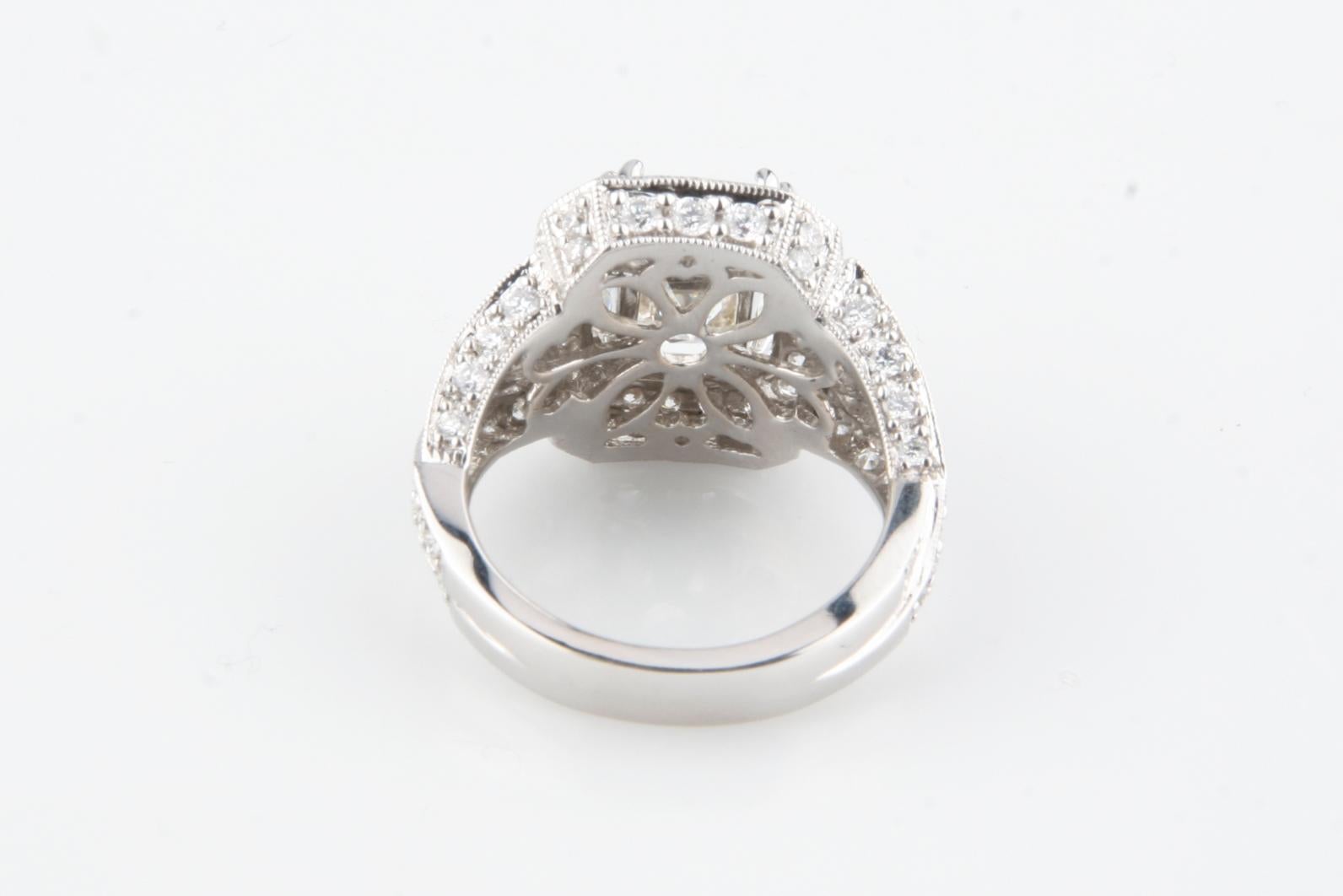 3.5 carat emerald diamond ring